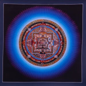 Hand painted Kalachakra Thangka painting with 24K gold leaf details from Nepal